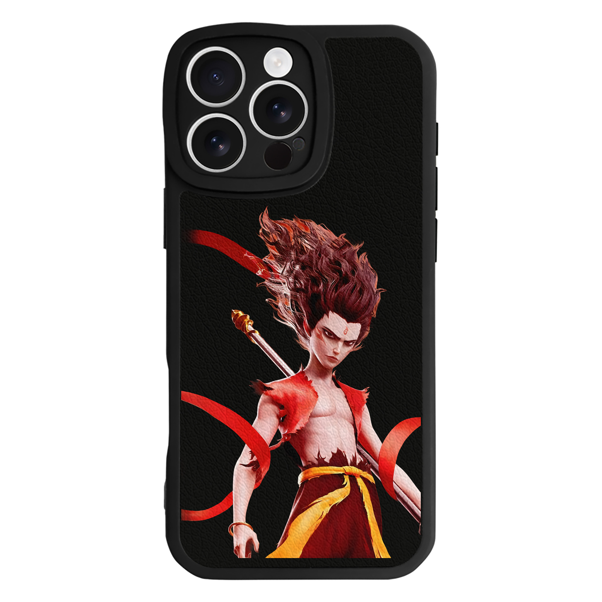 （画像用） Ne Zha 2 ナタ 魔童の大暴れ 【iPhone 16シリーズ対応】シリコンスマホケース（レザー調） 材質：シリコン